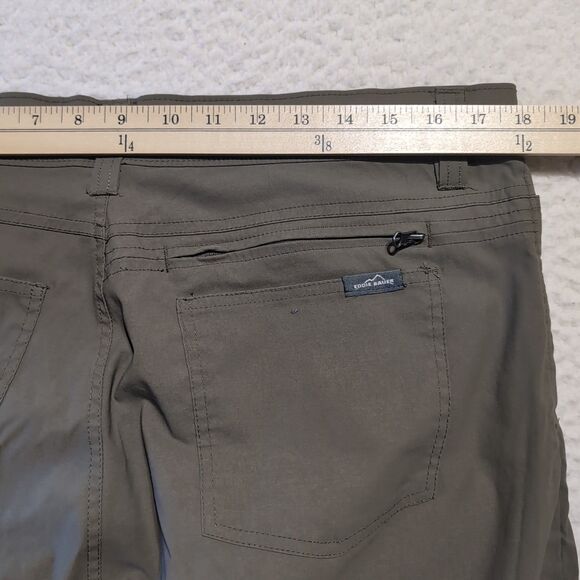 Eddie Bauer Men’s 36x30 Horizon Olive Straight Stretch Trail Pants Comfort Waist - Picture 3 of 8